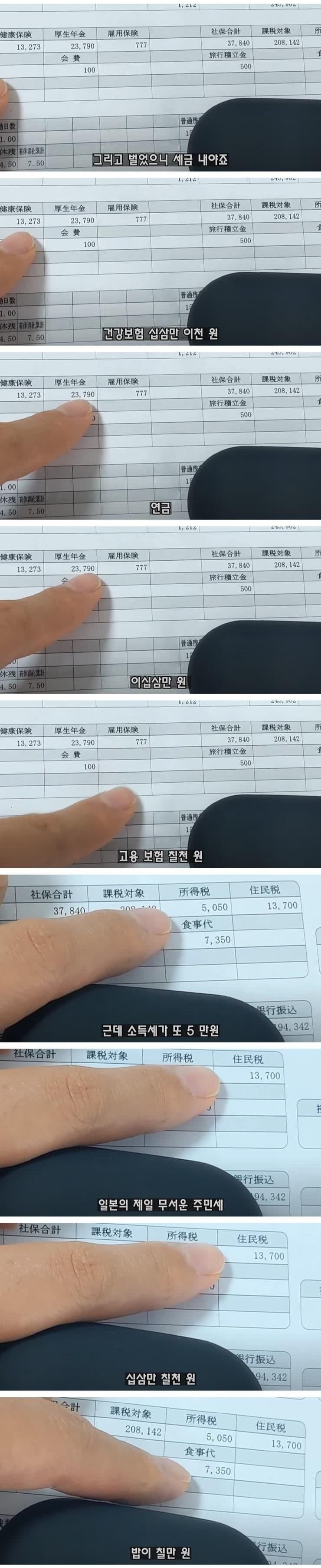일본 중소회사 실제 수령 월급-2