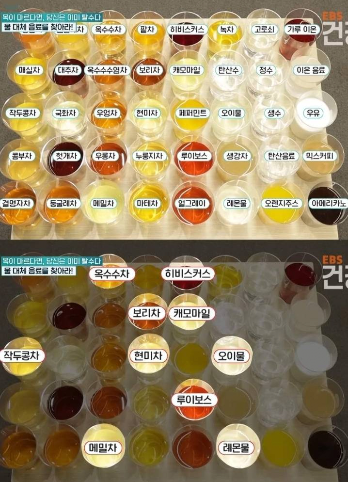 물 대신 마실수 있는 음료들...JPG