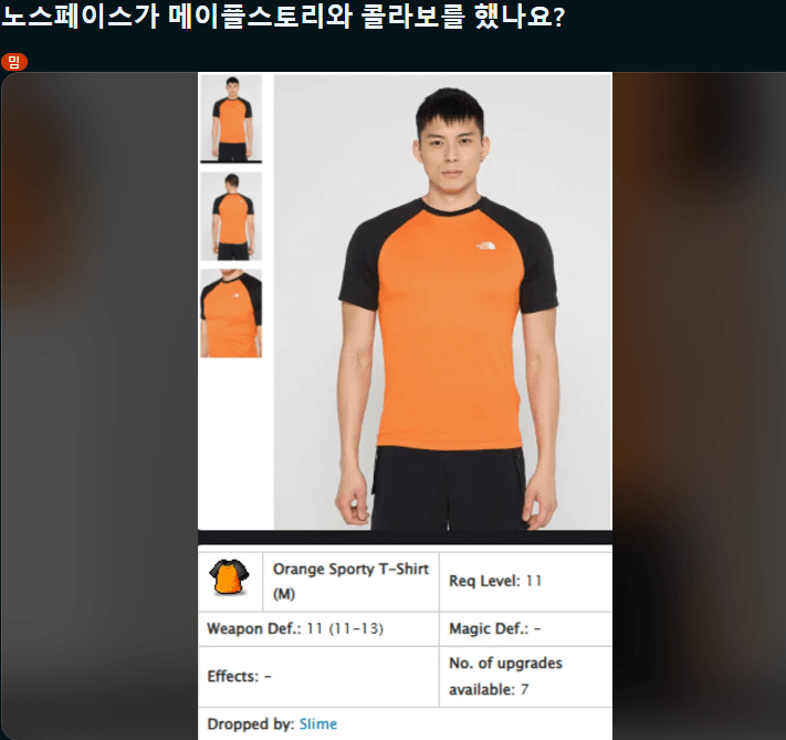 노스페이스x메이플스토리 콜라보