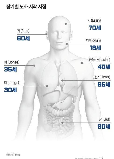 사람의 신체가 늙는 순서