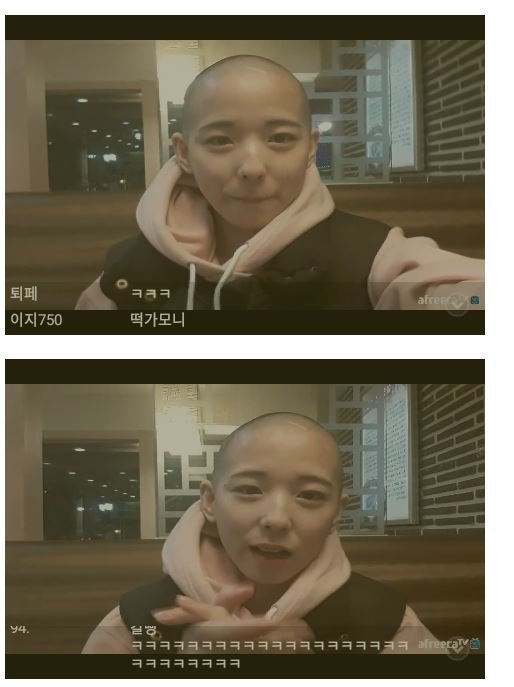 남친이랑 ㅅㅅ하다 걸려서 삭발한 여캠 근황.JPG-3
