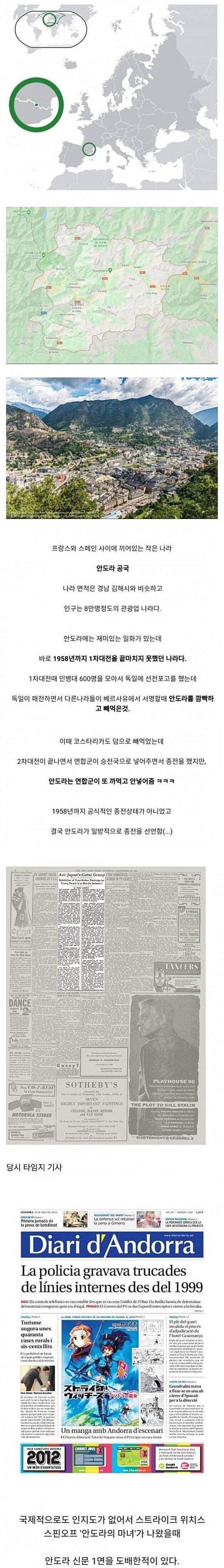 1958년까지 제 1차 세계대전 중이었던 나라