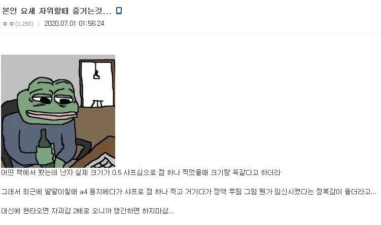 한 디씨인이 자위할때 즐기는것
