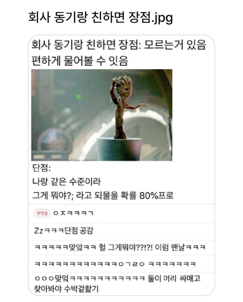 회사 동기랑 친하면 장점.jpg