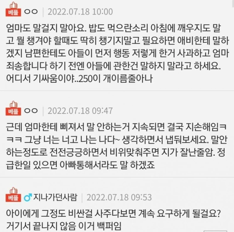 250만원짜리 자전거 안사준다고 보름 넘게 말 안하는 아들.jpg-2