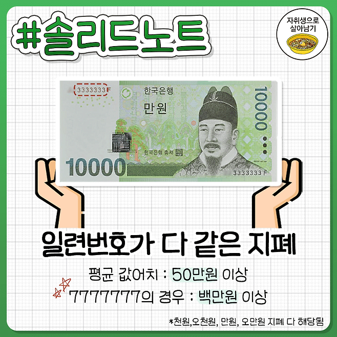 절대 쓰면 안되는 로또 지폐 총정리-2