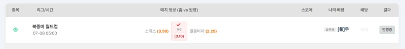 스위스 콜롬비아 갠적인 생각