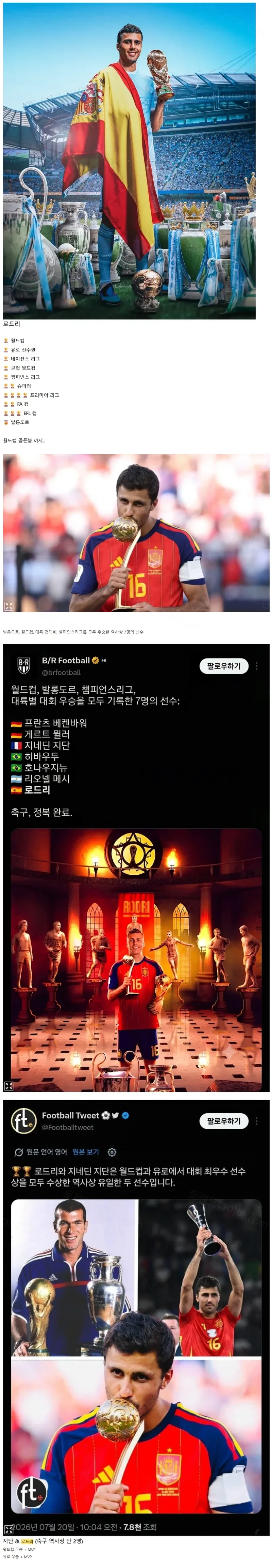 월드컵 우승으로 모든 대회 우승 기록한 선수