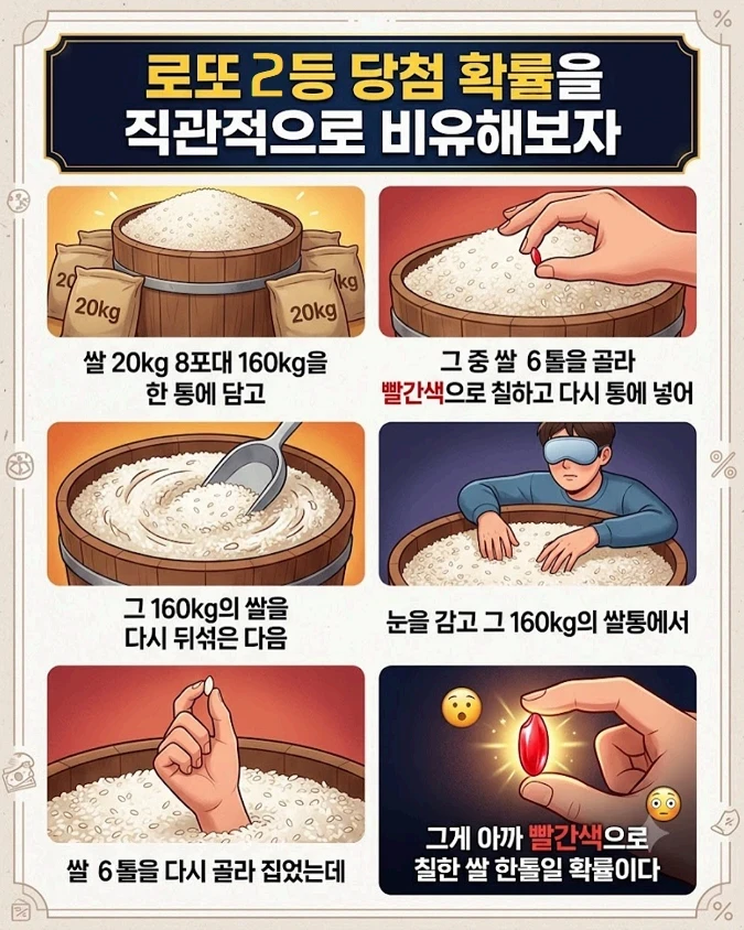 로또 2등 당첨 확률 이해하기
