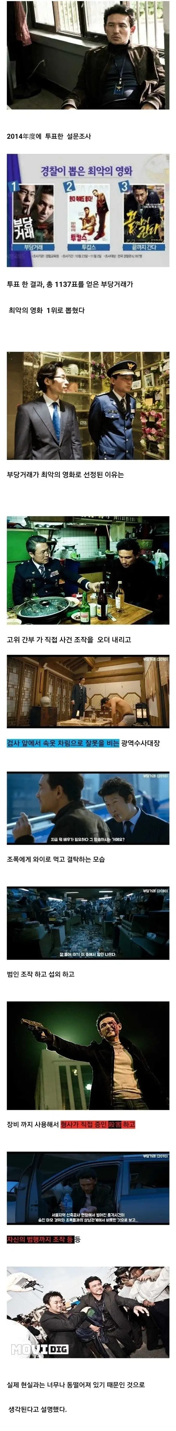 한국 경찰이 뽑은 최악의 영화 1위