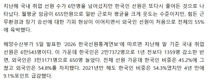 월급 655만원 줘도 한국인 "안 해"…-2