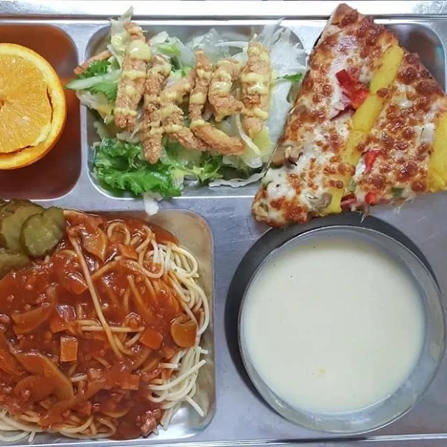 급식 스파게티 