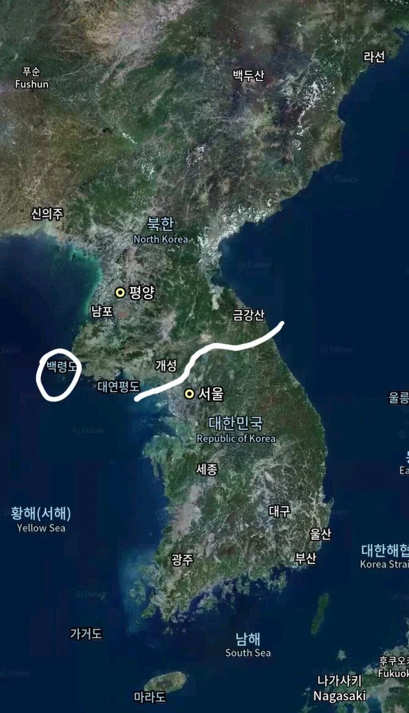 백령도 위치-2