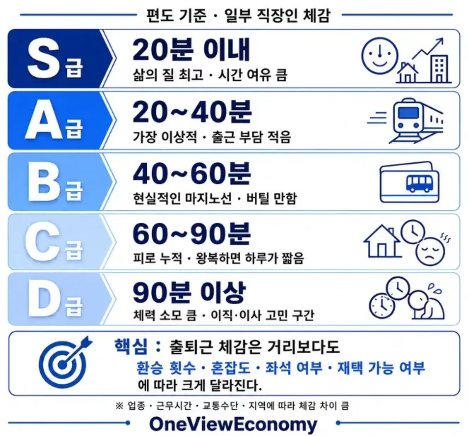 출퇴근 시간 체감도