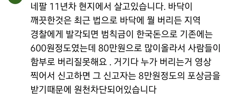 네팔 길바닥이 클린해진 이유-2