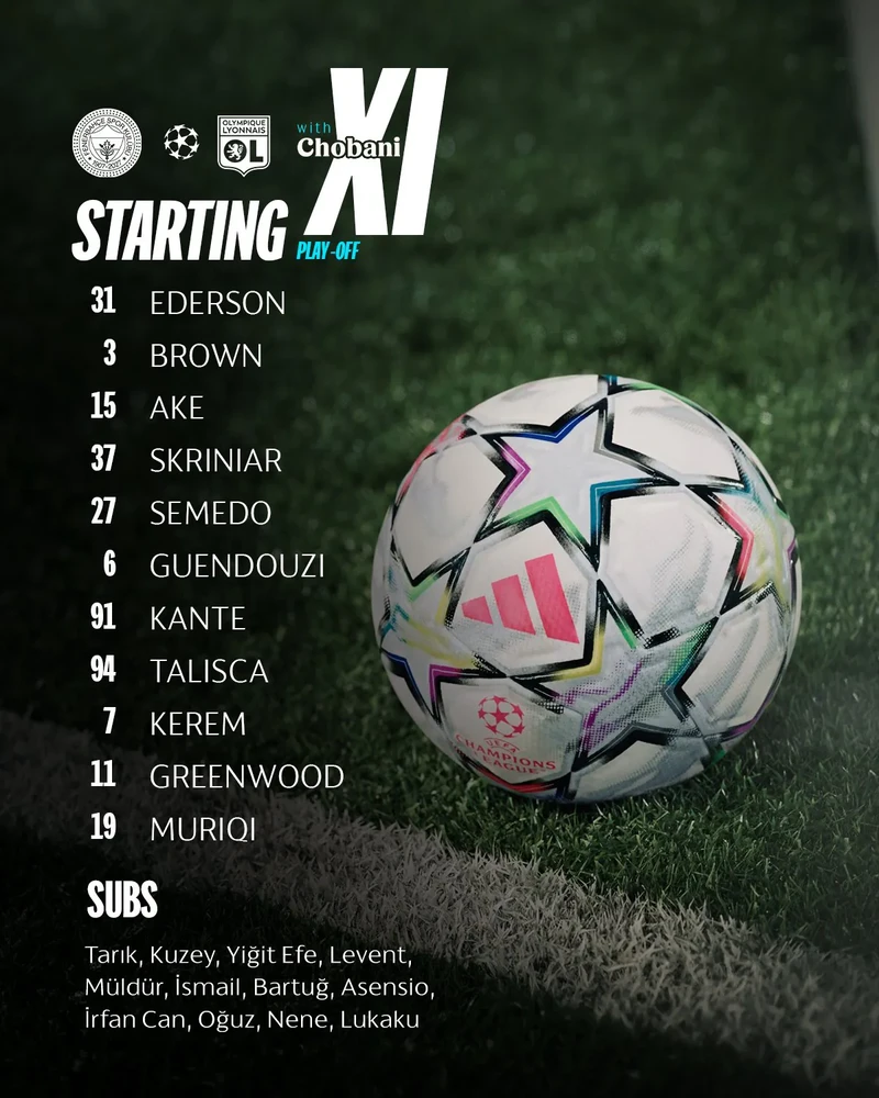 [UEFA 챔피언스 리그 플레이오프 1차전] 페네르바흐체 SK vs 올랭피크 리옹 선발 라인업