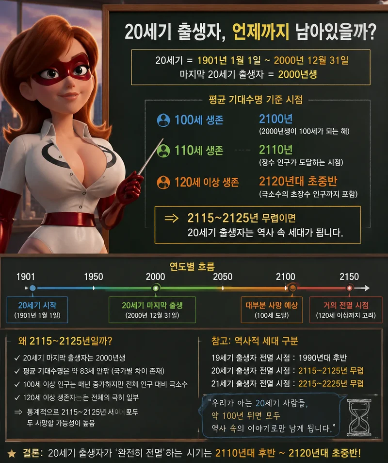 20세기 사람들이 소멸하는 시점