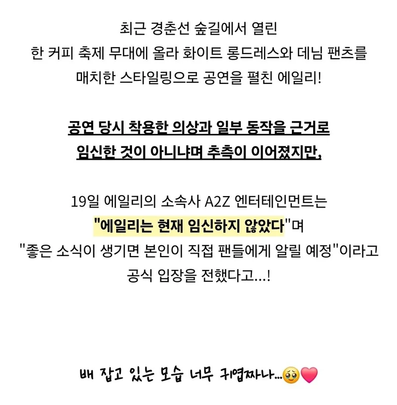 에일리 임신 관련 해명 공식입장 발표!!!-2