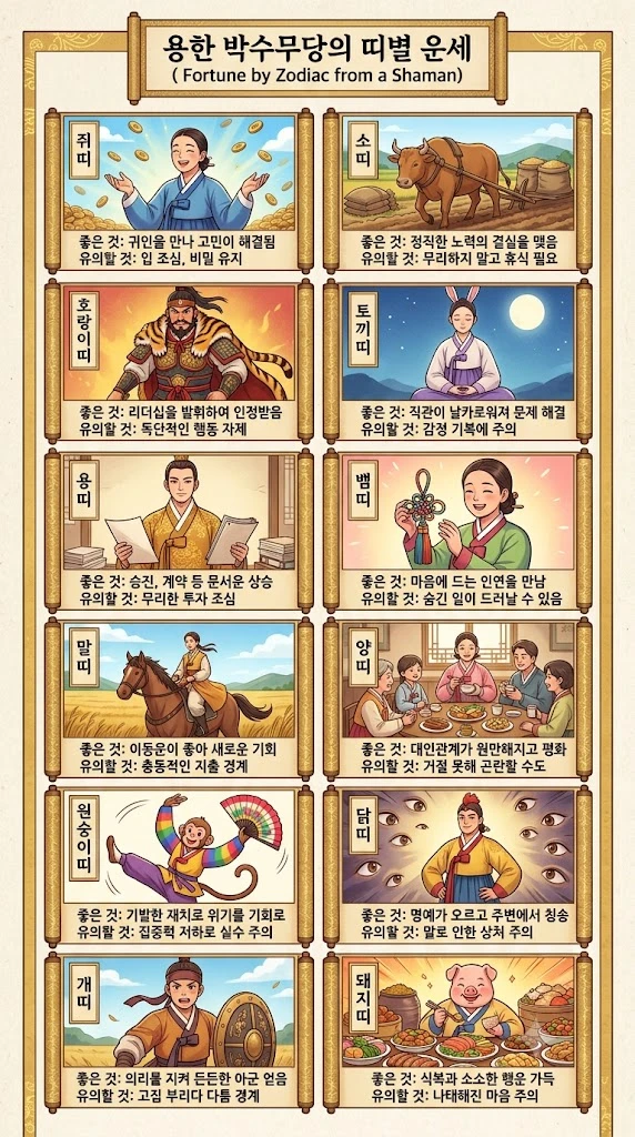 ★ 오늘의 띠별 운세 - 박수무당편