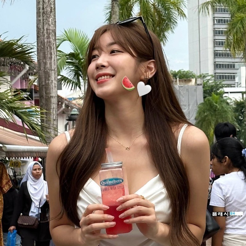 휴가간 안지현 치어리더 신혼 여행룩-3
