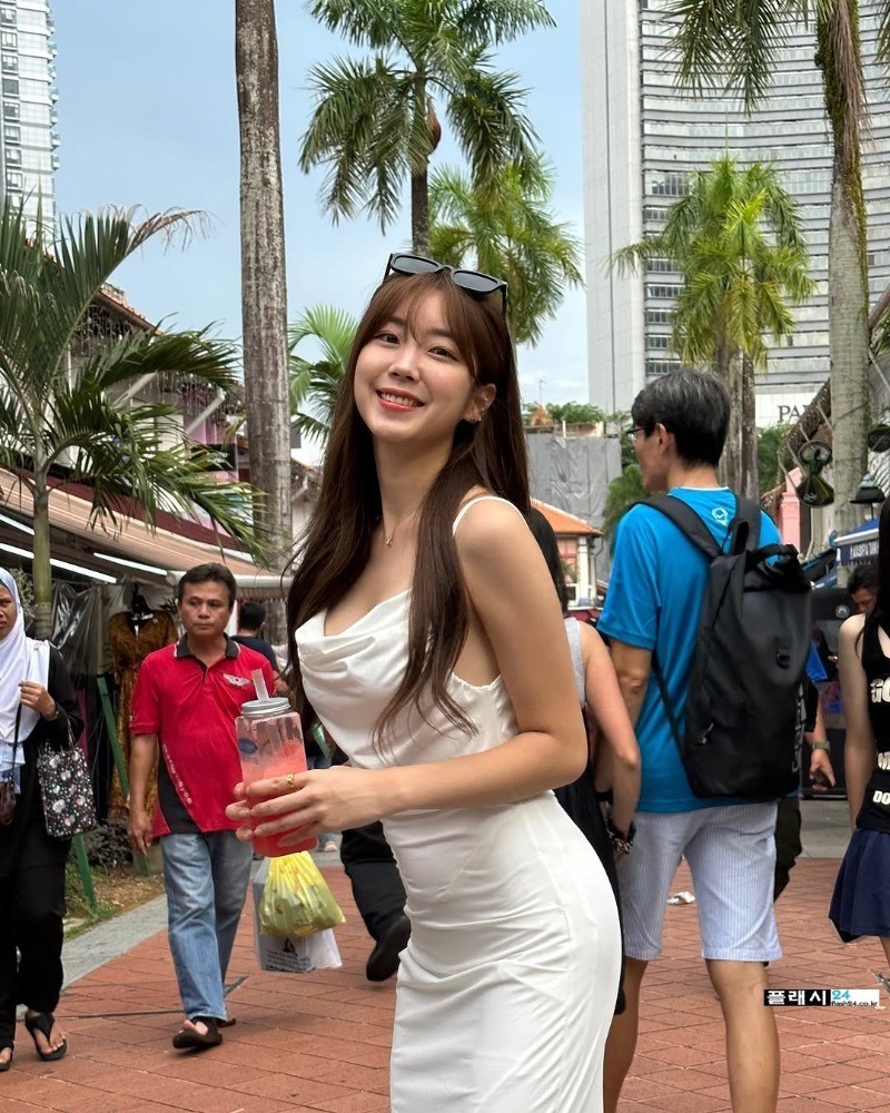 휴가간 안지현 치어리더 신혼 여행룩-5