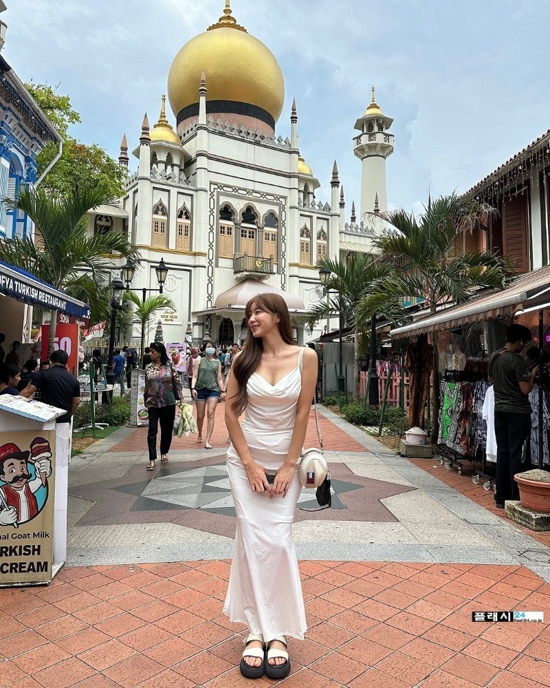휴가간 안지현 치어리더 신혼 여행룩-7