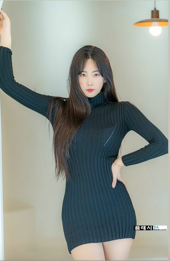 S라인 안지현 치어리더 골지원피스-9