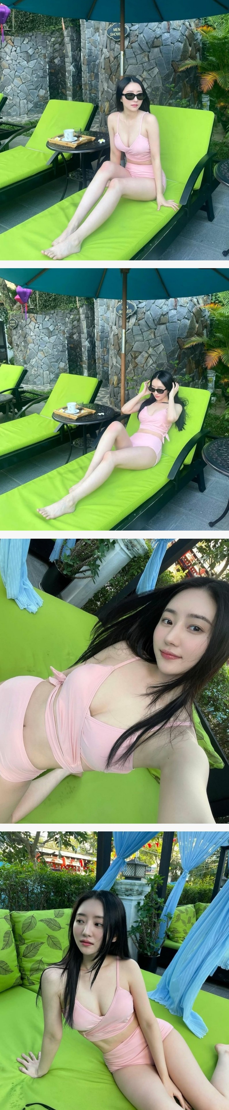 걸그룹 드림캐쳐 멤버의 수영복 몸매