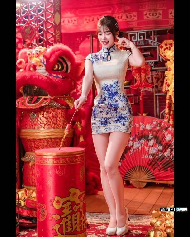 ㅇㅎ)이다혜 대만 치어리더 타이트한 치파오-8