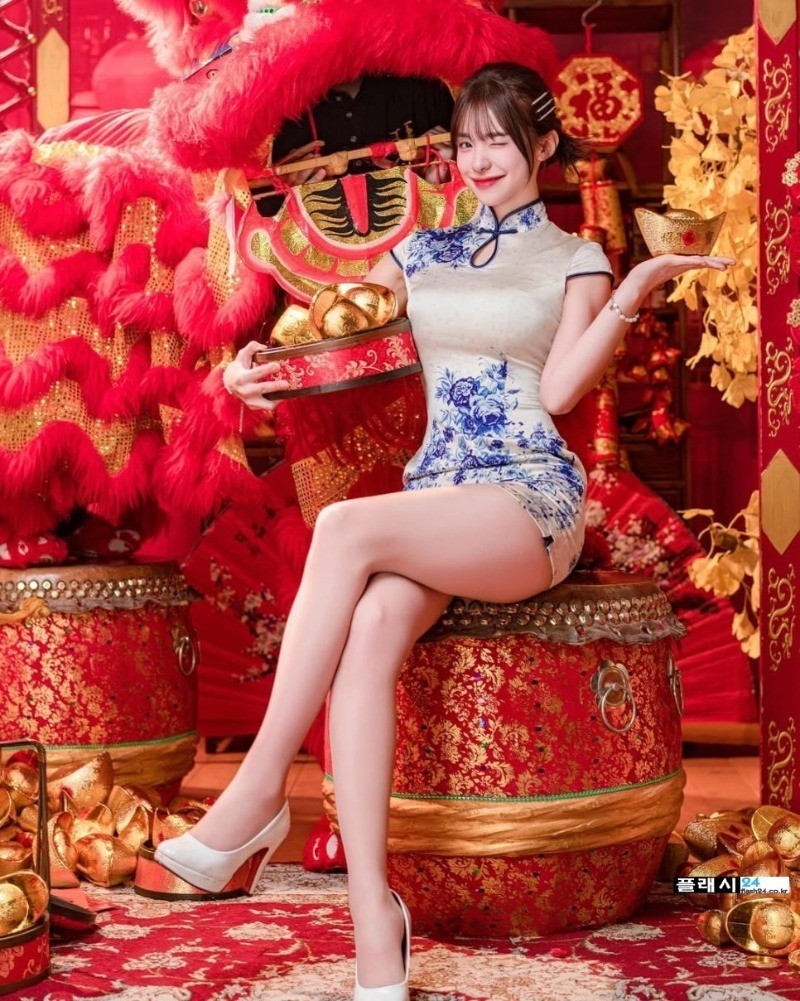 ㅇㅎ)이다혜 대만 치어리더 타이트한 치파오-15