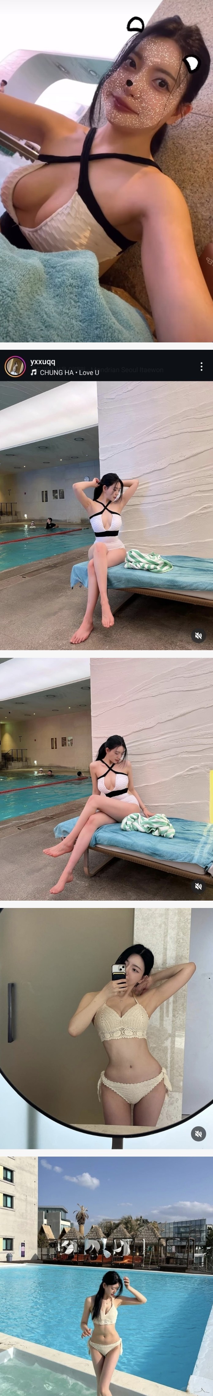 전 롯데 치어리더 한예은 수영복 슴