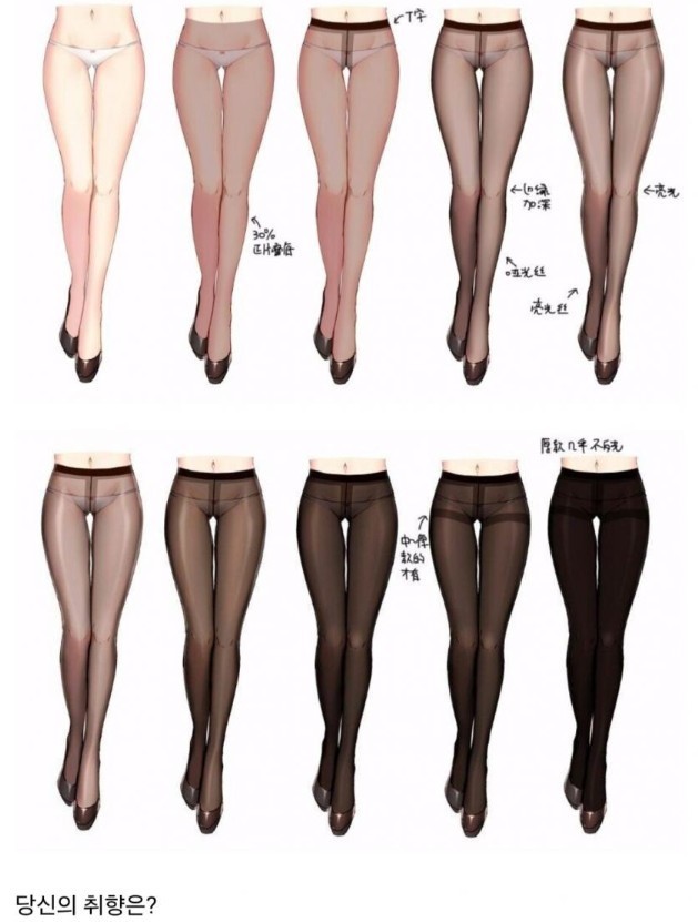 남자마다 취향 다 다르다는 스타킹