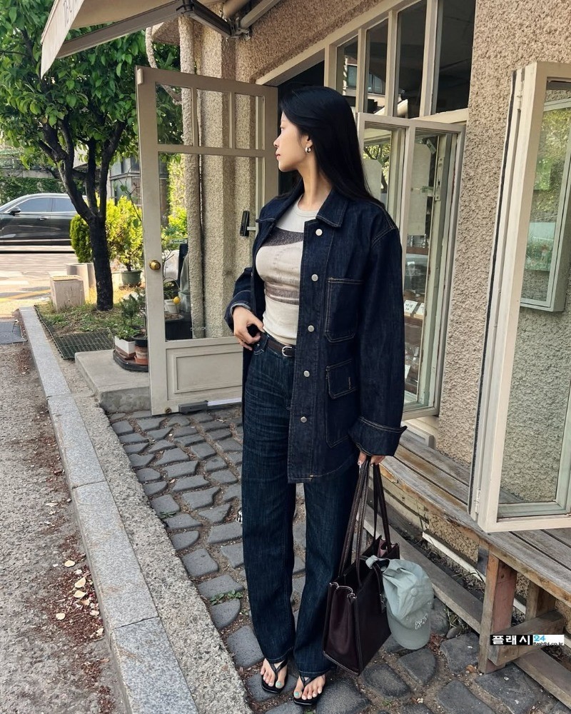 ㅇㅎ)글래머스한 모델 김주희 청바지 데이트룩-8