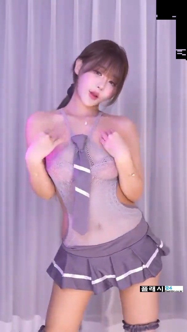 BJ 하루 연보라색 시스루 모노키니-2