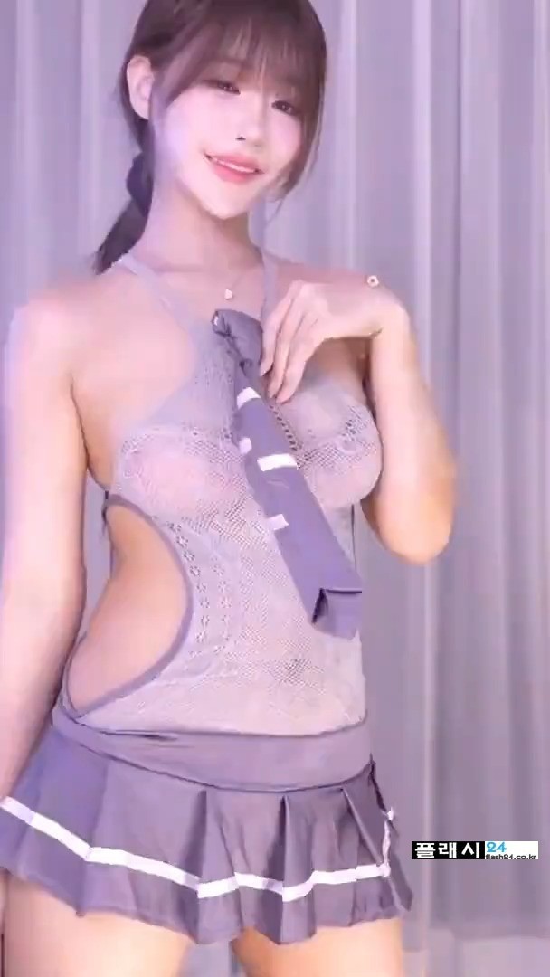 BJ 하루 연보라색 시스루 모노키니-12