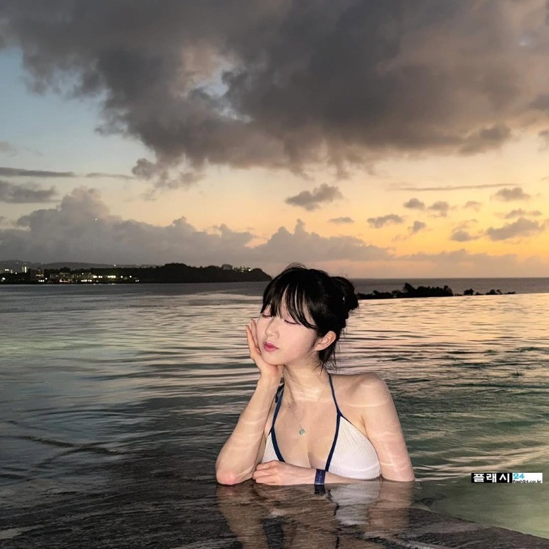 리조트에서 즐길 줄 아는 눈나
