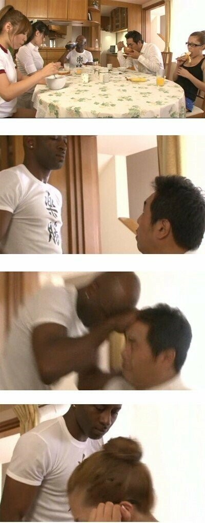 일본 가정에 홈스테이 온 흑인이 벌인 일