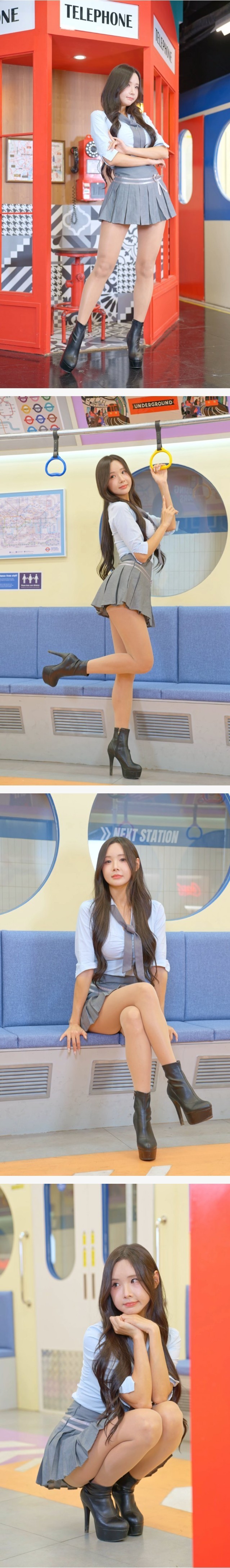 포켓걸스 하빈 짧은 치마에 살스