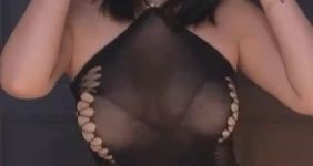 하루 시스루 원피스 입고 고양이 댄스