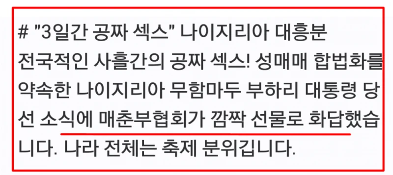 나이지리아 공짜 야스 파티 ㄷㄷㄷ-3