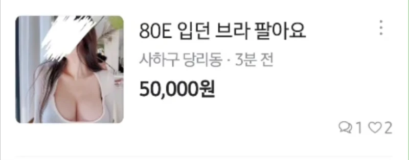 80E 입던 브라 팔아요 (당근)