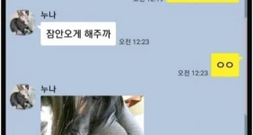 잠안오게 해준다는 누나가 보내온 셀카 ㅗㅜㅑ