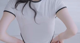 ㅇㅎ)모델 희솔 초 하이레그 모노키니 앞 뒤