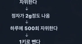 자위로 다이어트 하면 된다는 스시녀