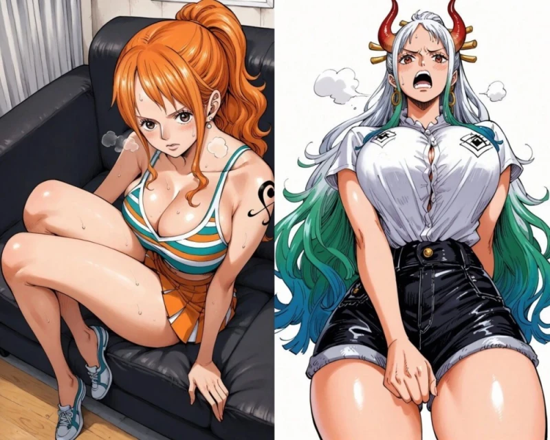 무슨일인지 몰라도 힘들어하는 원피스 여캐들