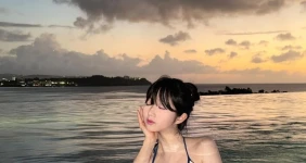 리조트에서 즐길 줄 아는 눈나