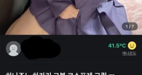가슴 때문에 단추가 안 잠겨서 교복 판매한다는 당근녀