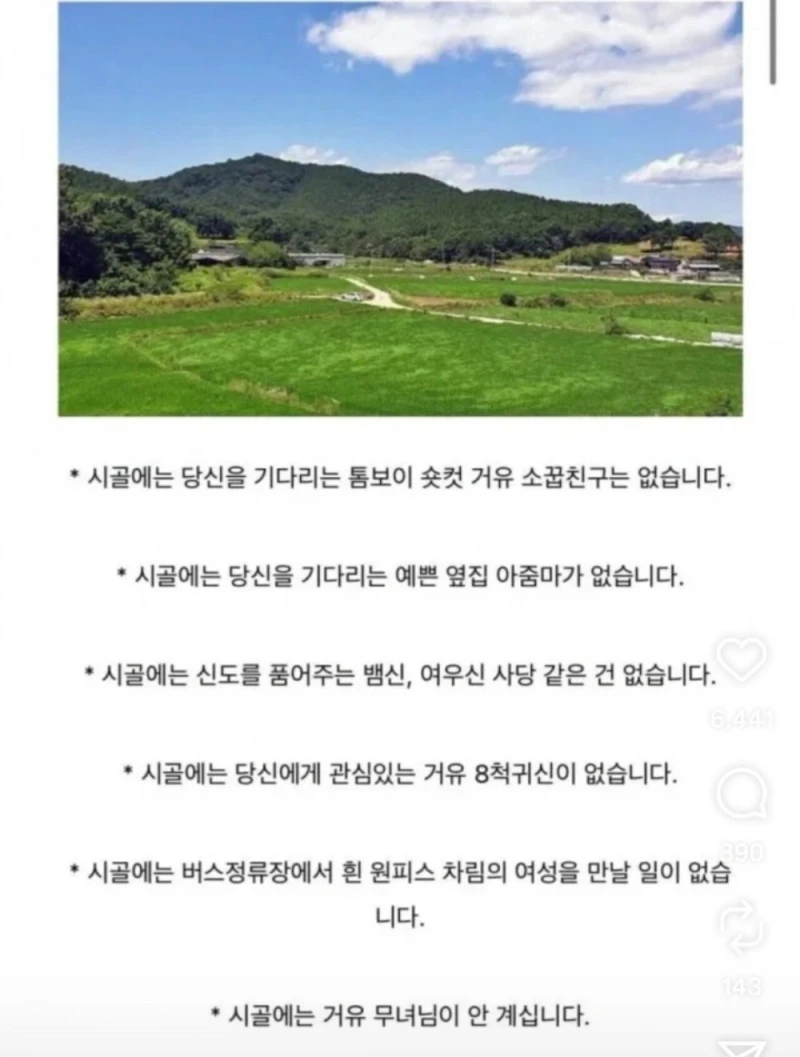 의외로 시골에 없는것