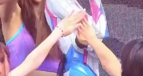 오버워치 D.VA 바디 슈트 입은 최예나