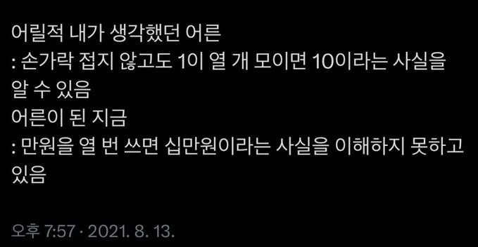 어른되면 멍청해짐